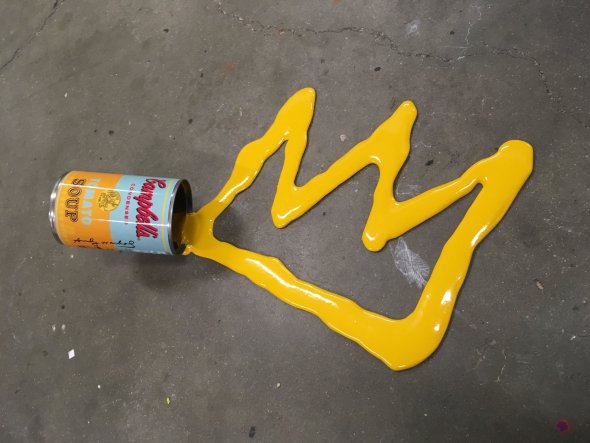 Joe Suzuki arte esculturas divertidas que parecem tintas coloridas derramadas - happy accident