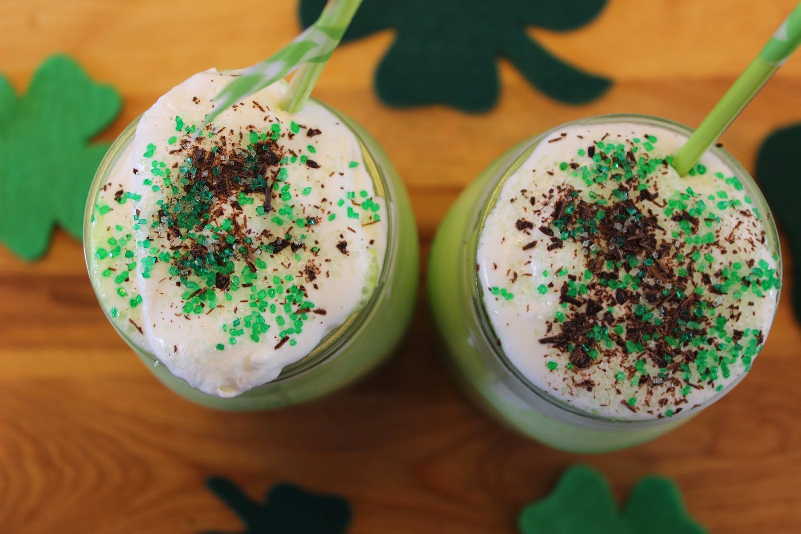 Mint Milkshakes for St. Patrick's Day
