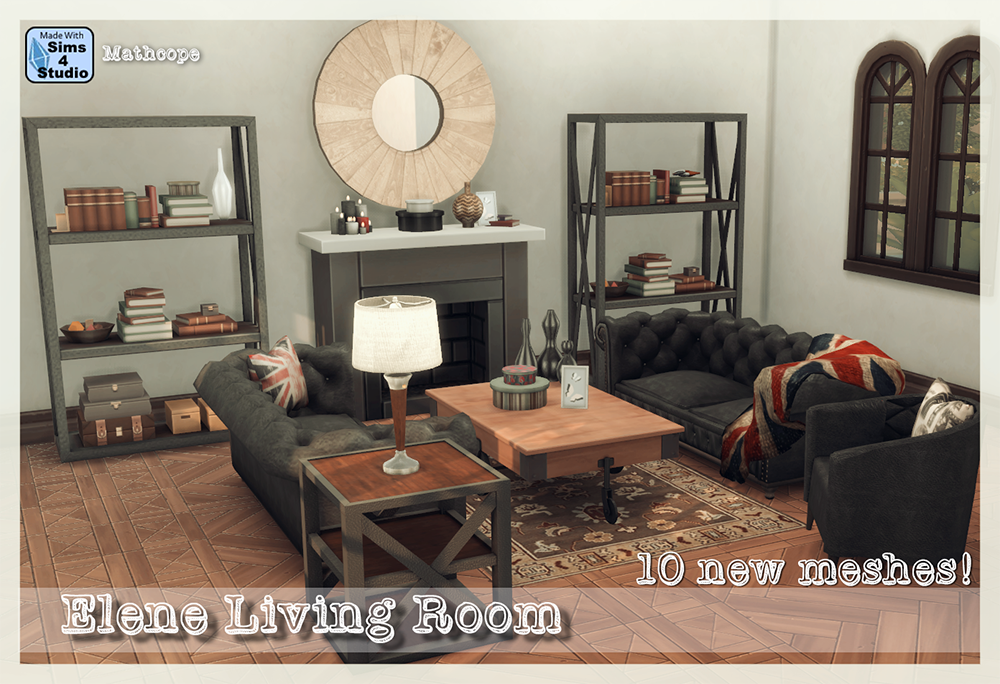 Sims 4 Ccs The Best Elene Living Room Set By Mathcope
