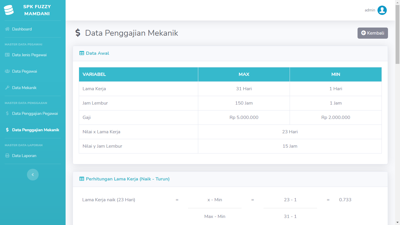 Aplikasi Sistem Pendukung Keputusan Penentuan Besaran Gaji Pegawai Menggunakan Metode Fuzzy Mamdani - SourceCodeKu.com