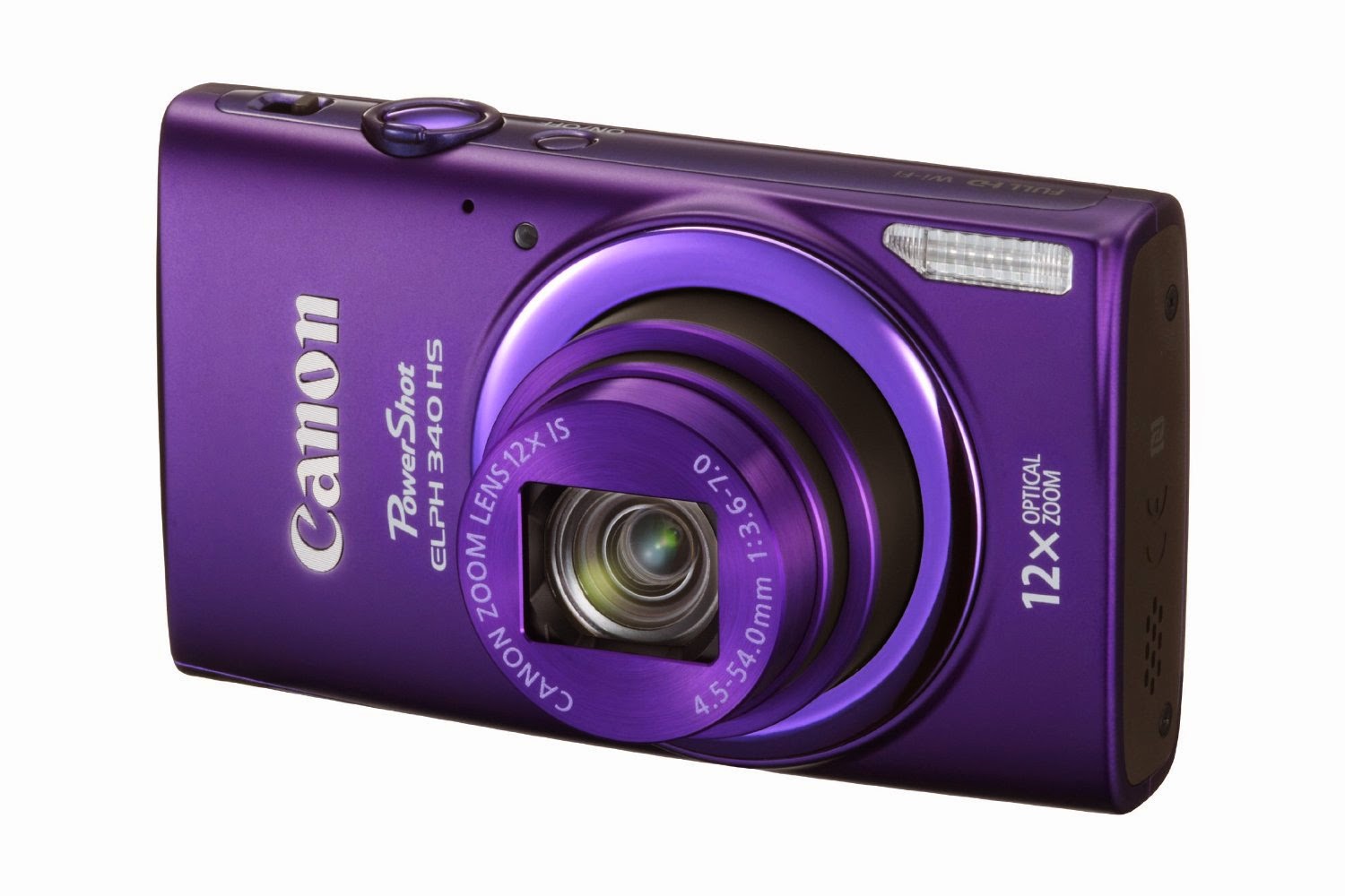 Canon PowerShot ELPH 340 HS 16 MP Digital Camera, purple, review, ultra compact slim lightweight point and shoot digital camera with image stabilization