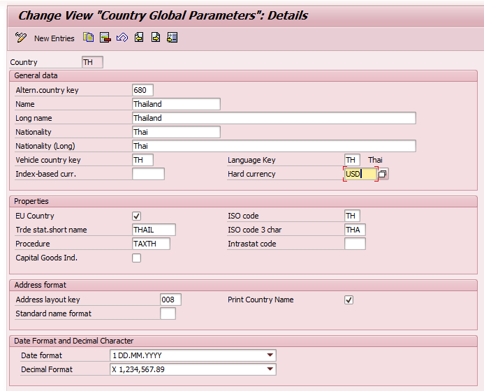 SAP Message no. FC045 Define a currency key for currency type 40