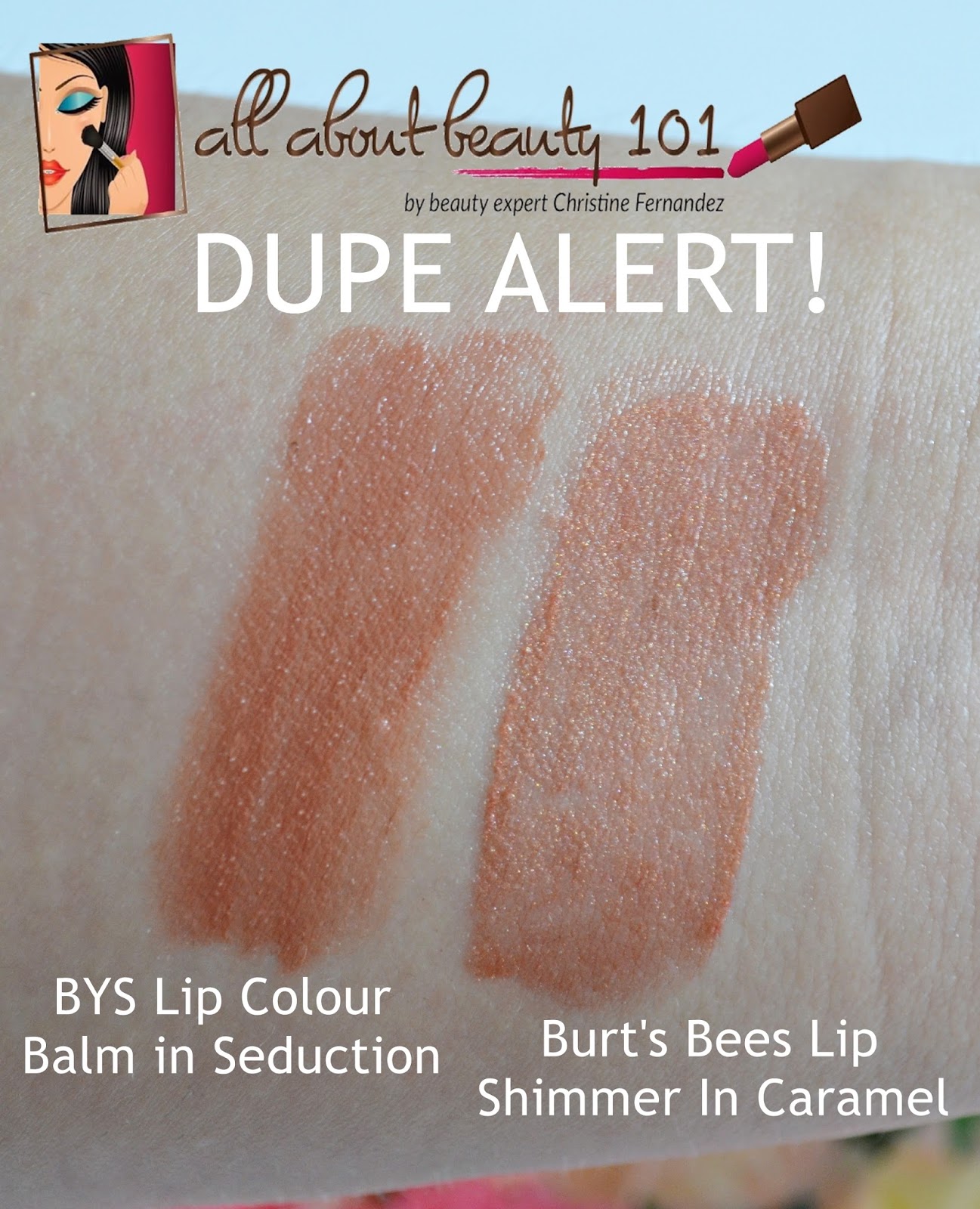 DUPE ALERT Burt's Bees Lip Shimmer Caramel All About Beauty 101