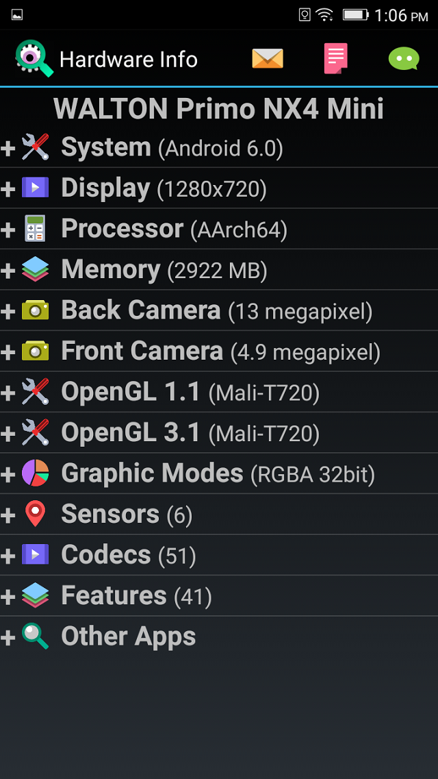 Primo NX4 Mini Specs