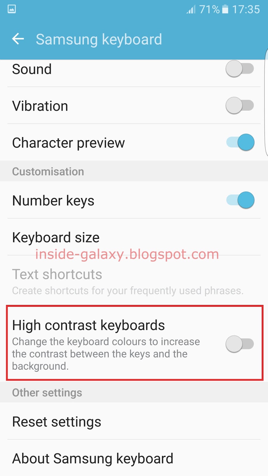 Inside Galaxy Samsung Galaxy S6 Edge How to Enable or Disable High