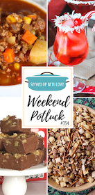 Weekend Potluck featured recipes include Hamburger Soup, Nuts and Bolts The Original Chex Mix, Coca Cola Fudge, Santa's Hat Shirley Temple, and Copycat Berger Cookies. 