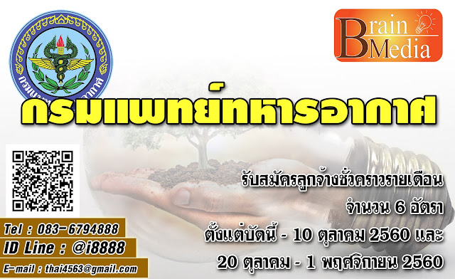 กรมแพทย์ทหารอากาศ เปิดสอบ งานราชการ