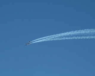 Blue Angels fly inverted over San Francisco Bay, California