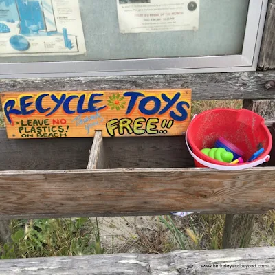 shared children's toys at Stinson Beach, California