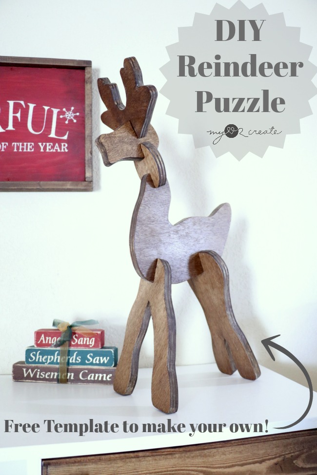 Wooden Reindeer Puzzle My Love 2 Create