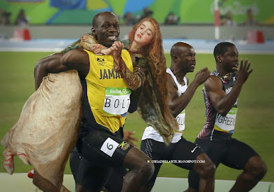 Rio 2016. Staffetta 4x100m: Usain Bolt afferra "la testimone". fotomontaggi-Olimpiadi-rio-2016-staffetta-Usain-Bolt con testimone