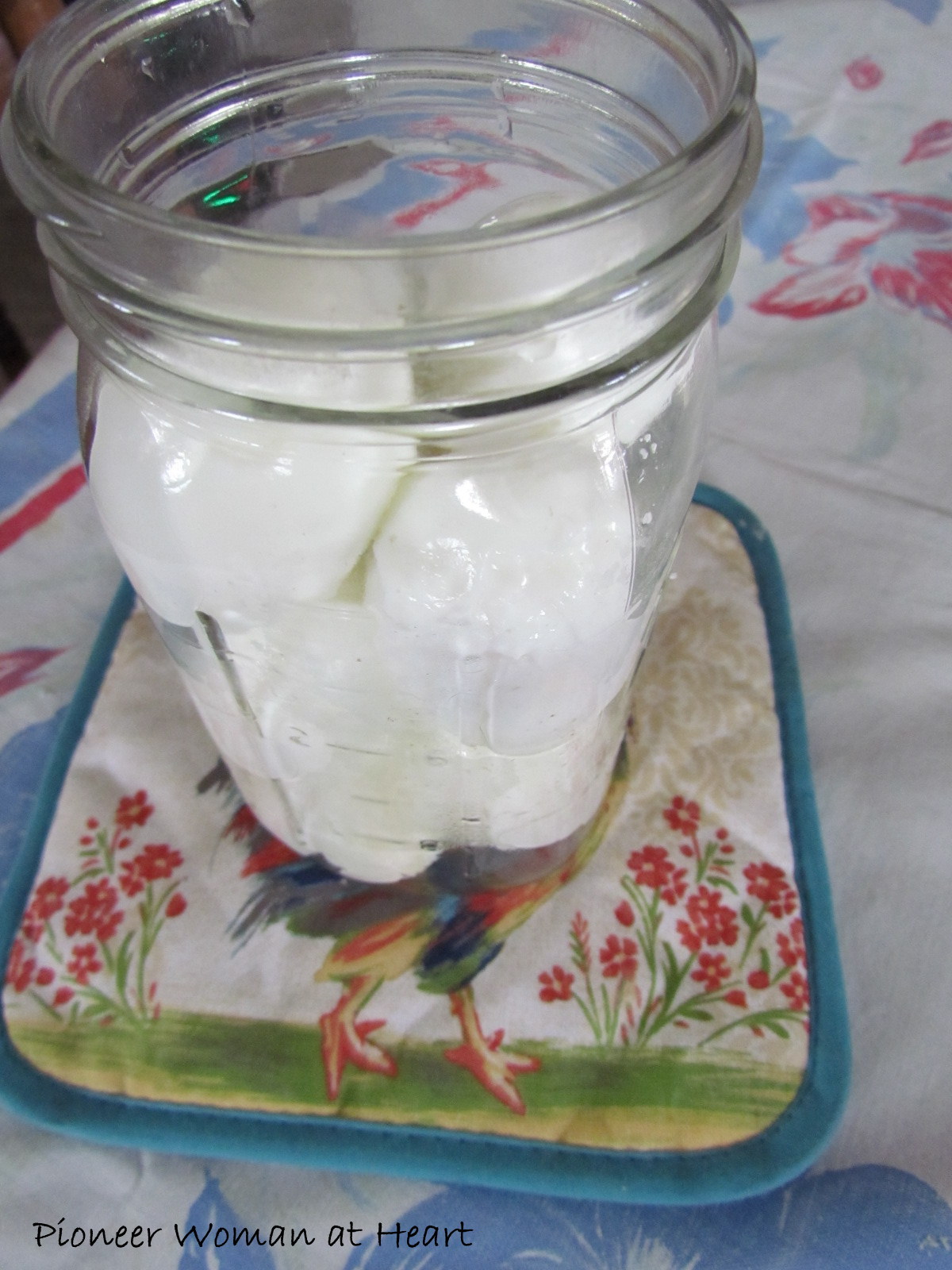 Pioneer Woman at Heart Pickled Eggs with Hot Peppers Trial 1