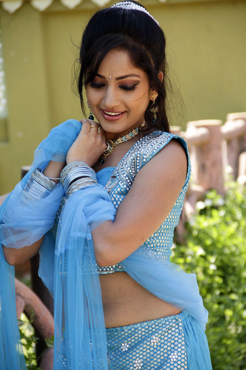 Madhavi Latha Latest Beautiful Blue Dress Photos No Water Mark Beautiful Indian Actress Cute