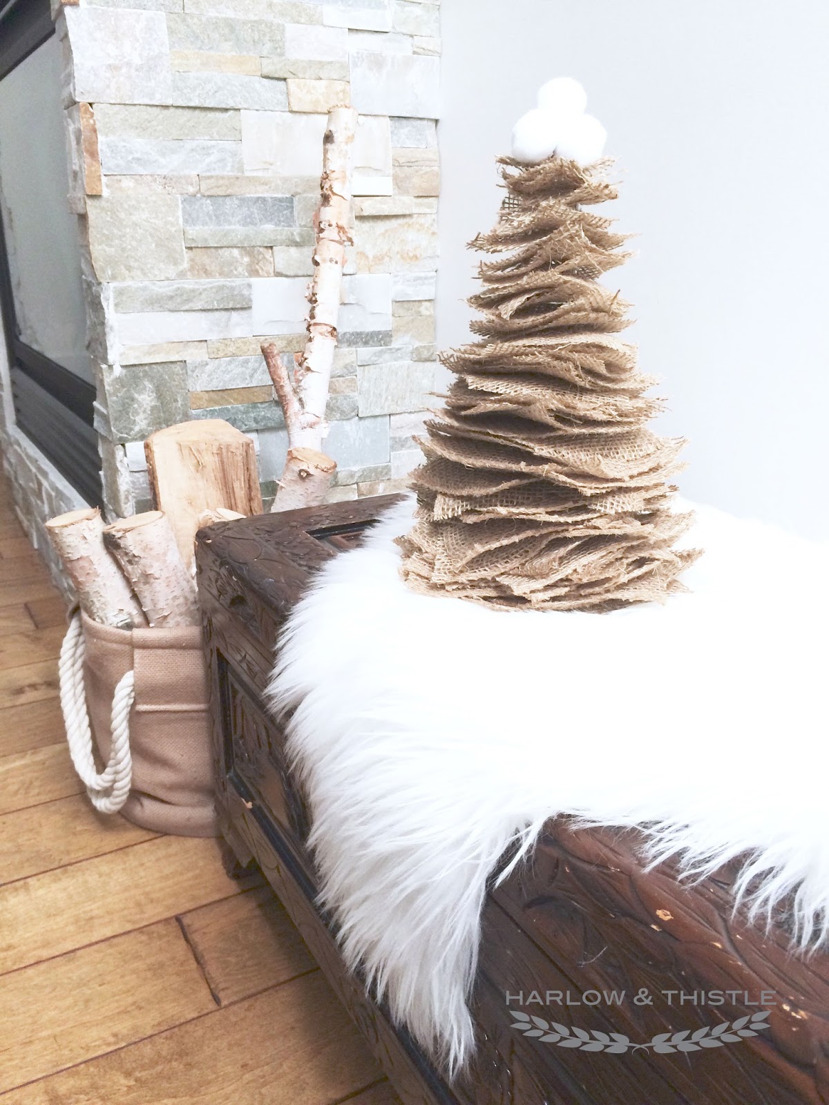 DIY Burlap Christmas Tree Harlow & Thistle
