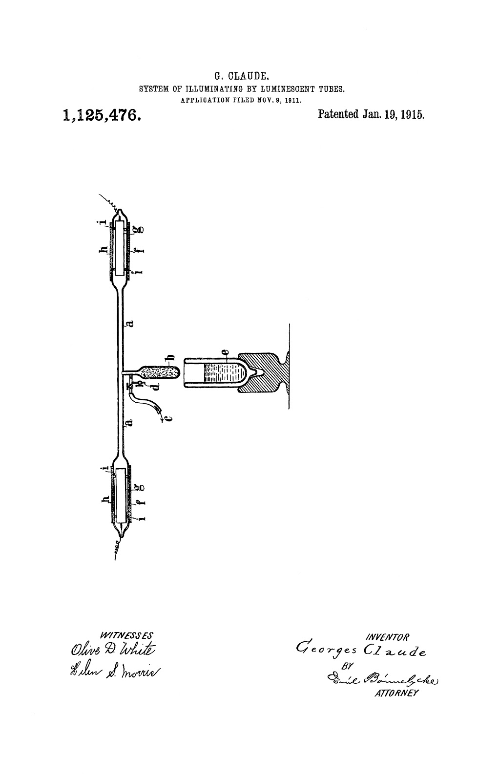 Georges Claude brevet 1915