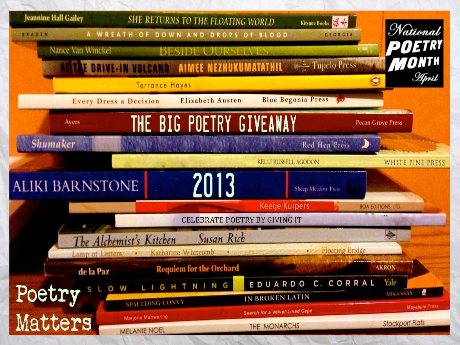 Sign Up Now To Participate In The Big Poetry Giveaway 2013