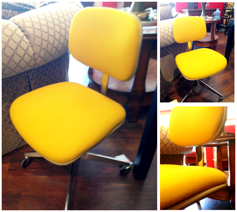 Bright Yellow Office Chair A splash of yellow in the home office can
