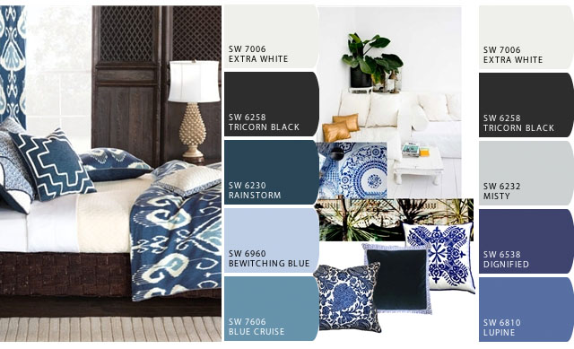 beachy blues room inspiration color palette