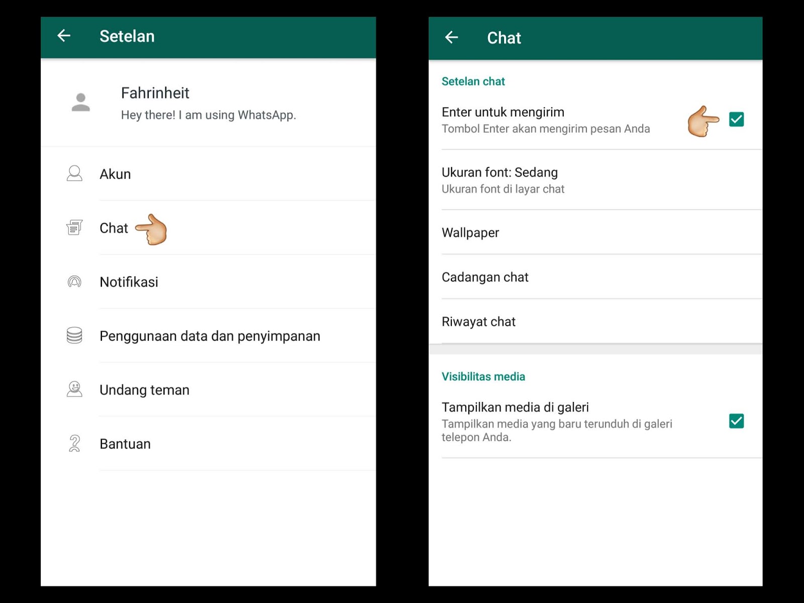 Cara Mudah Memunculkan Tombol Enter Yang Hilang Di Chat Whatsapp Fahrinheit