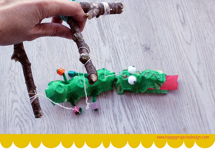 CreaKids: marioneta cocodrilo upcycling