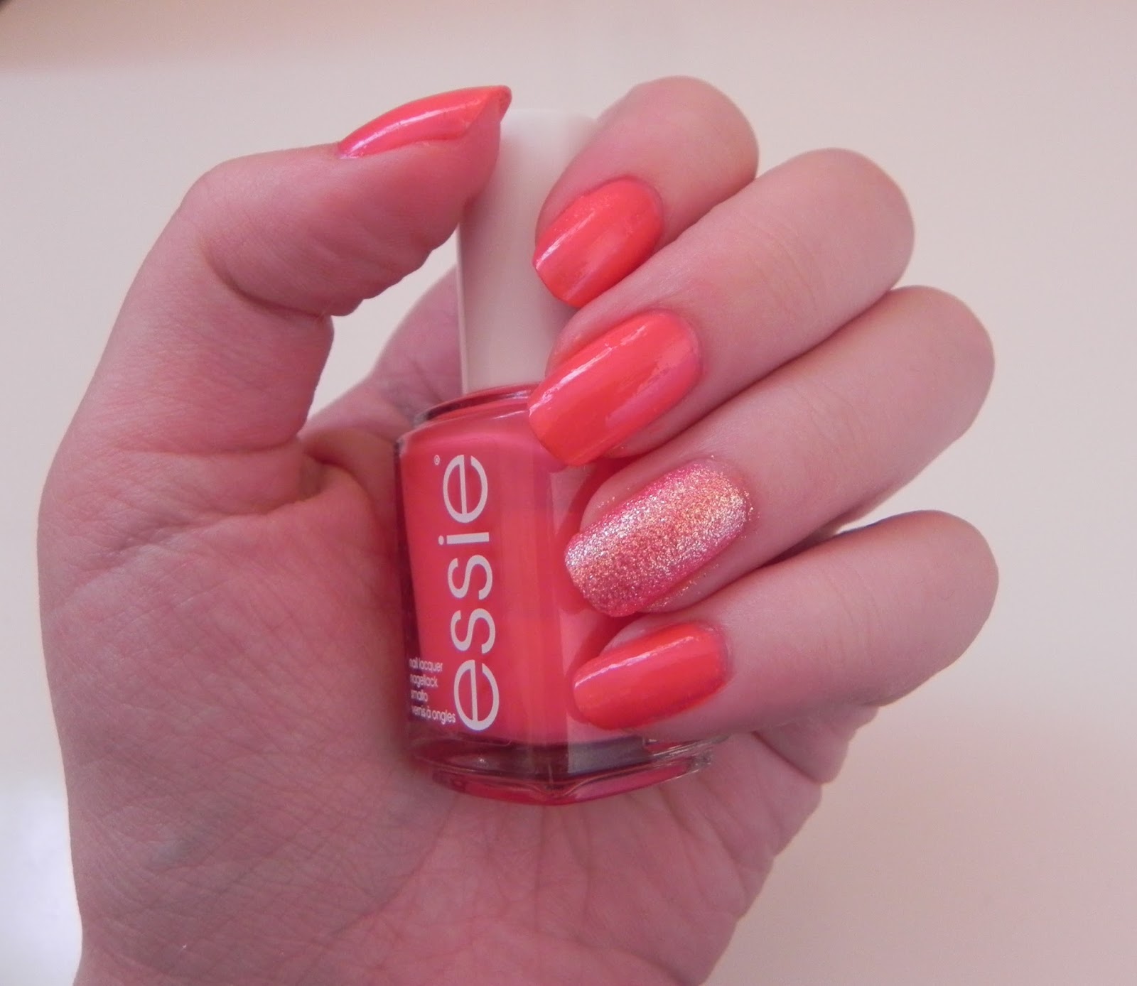 NOTD 3 Essie Cute As A Button Keep Calm and Wear Lipstick