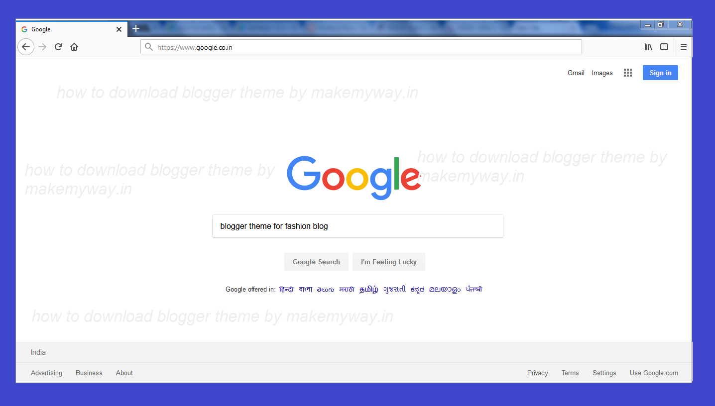 Search Blogger Theme of Your Choice from Google