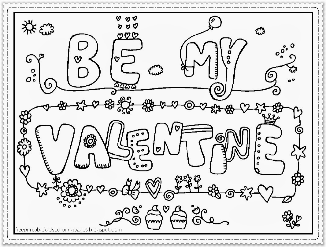 valentine free printable coloring pages - photo #11