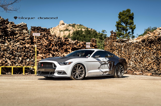 2015 Ford Mustang Ecoboost with 20 BD11’s in Matte Bronze - Blaque Diamond Wheels