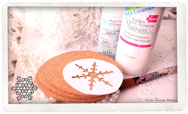 A little tutorial for SnowFlake Cork Coasters - The Cottage Market