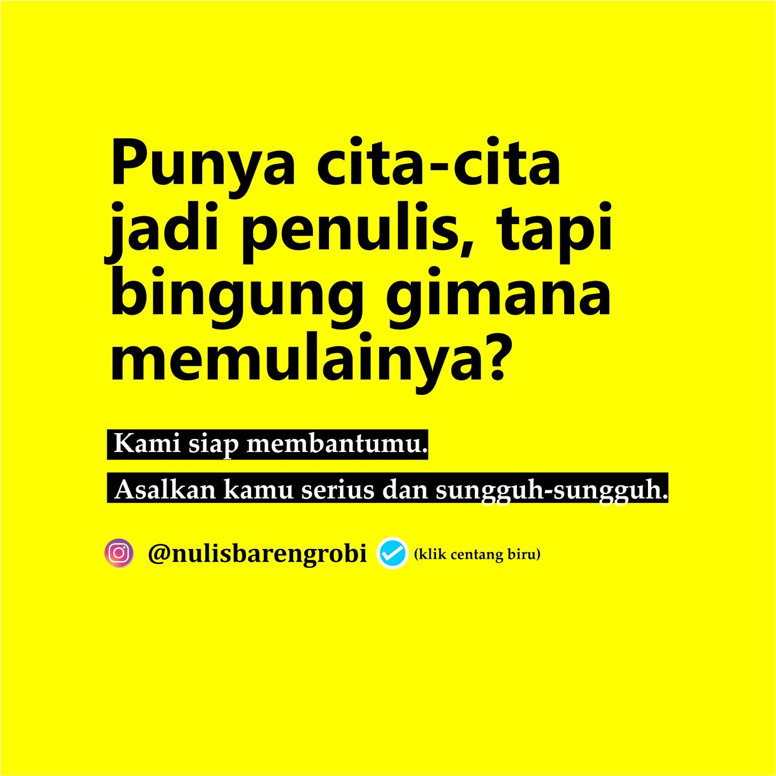 Mau Belajar Menulis?