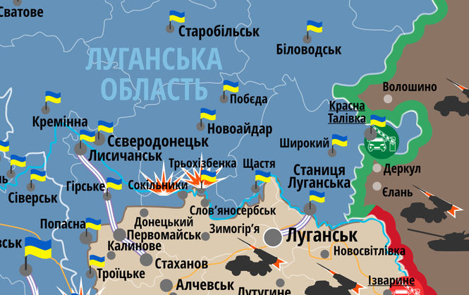 Новоайдар луганская область карта