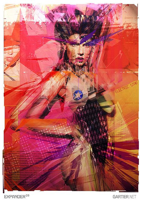 Brano Hlavac (gartier) deviantart ilustrações cores psicodélicas colagem mulheres sensuais