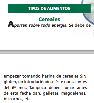 alimentación complementaria alimentación complementaria cereales malos