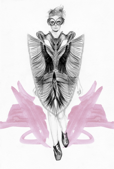 NohaNoor: Kelly Smith - fashion illustration ..... love her