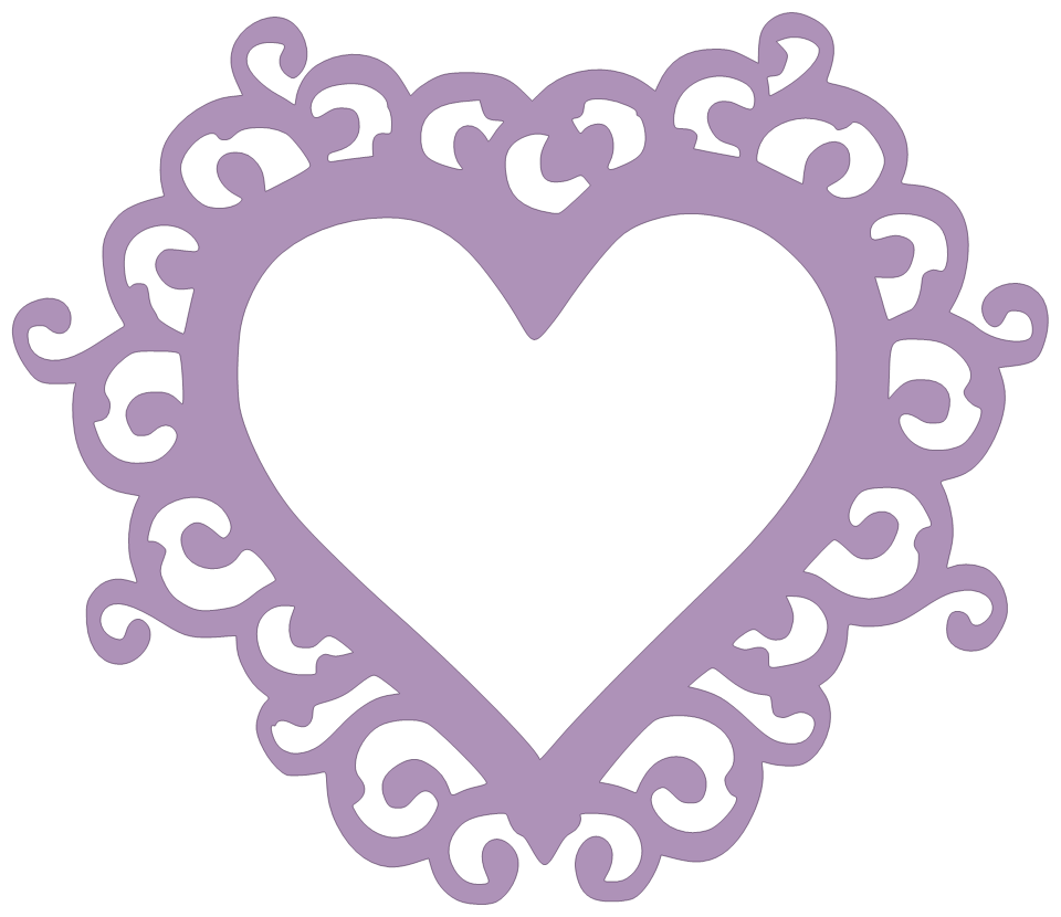Download Paper This And That: Swirly Heart Frame - New SVG File
