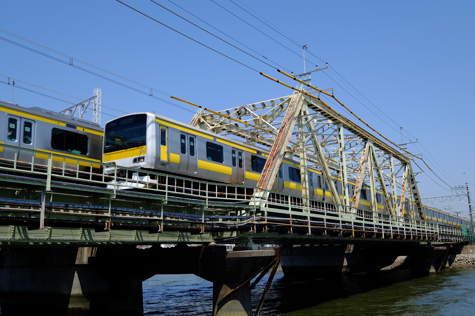 江戸川区 JR総武本線 新中川橋梁 JR Sobu Line Shin Nakagawa Iron Bridge Edogawa Ward