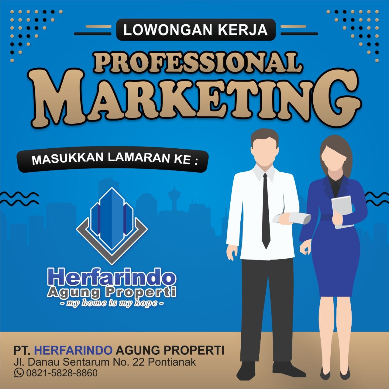 Lowongan Kerja Pemasaran Property PT. HERFARINDO AGUNG