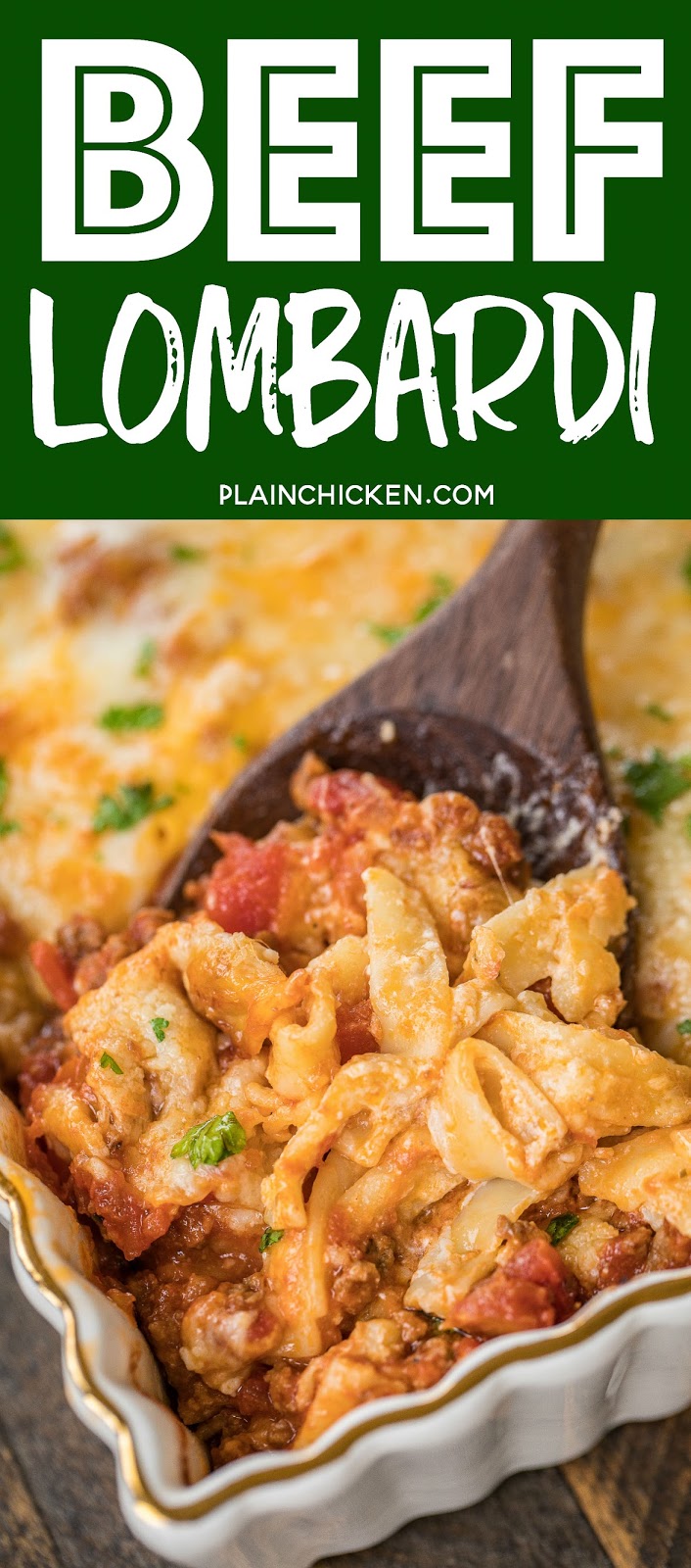 Beef Lombardi Casserole Plain Chicken