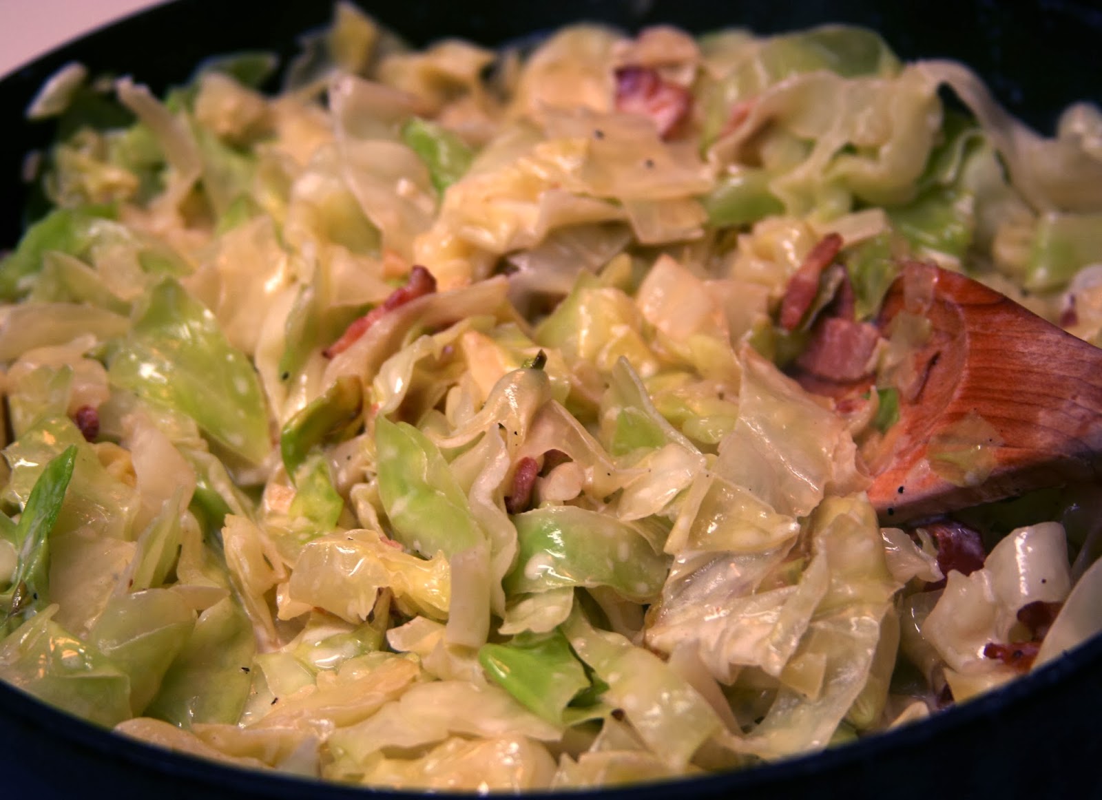 Culturally Confused Rachel's Irish Family Food Cabbage with Bacon and