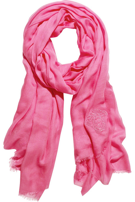 Think Pretty n Pink!: Versace Pink Sheer Scarf, photo