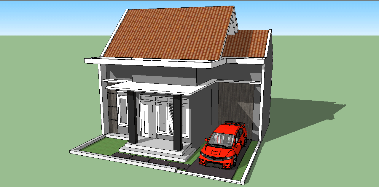 Sketsa Sederhana Rumah Minimalis 4 jpg (1278x632)