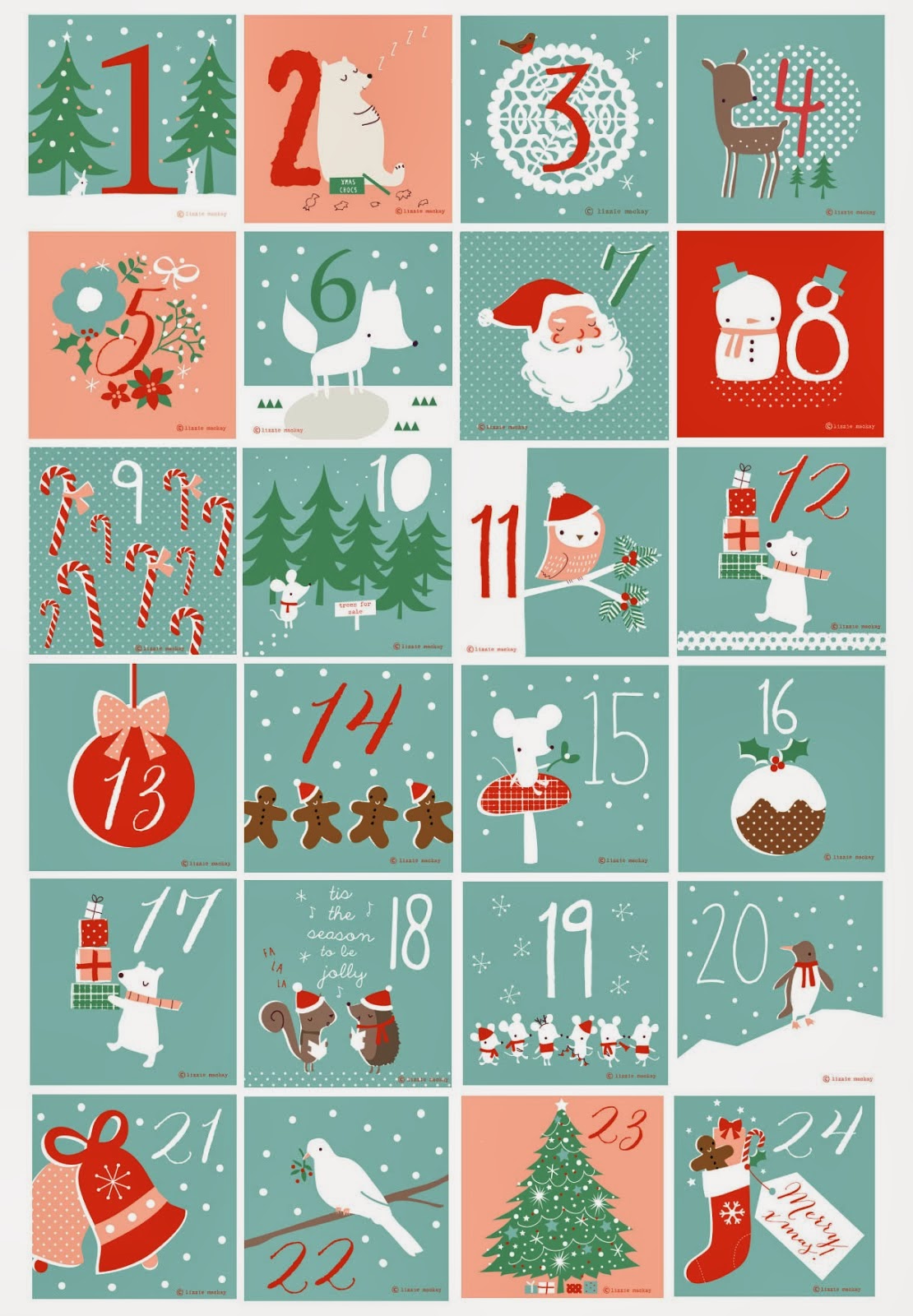 DIY by M.: Calendrier de l'avent #2 #printable inside DIY by M.: Calendrier de l'avent #2 #printable inside