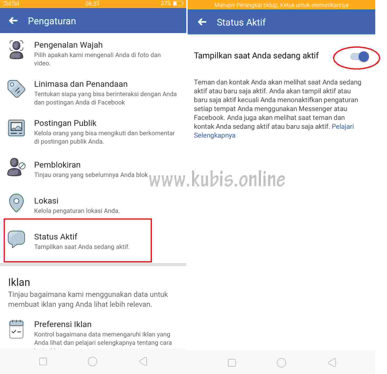 Cara Menghilangkan Status Online Di Facebook Android Langsung Lewat Hp Kupas Habis
