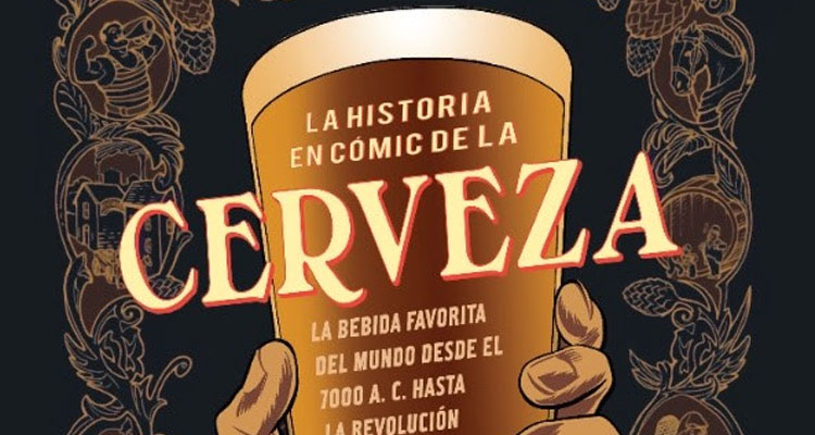 Fragmento de la portada del cómic "La Historia en Cómic de la Cerveza"