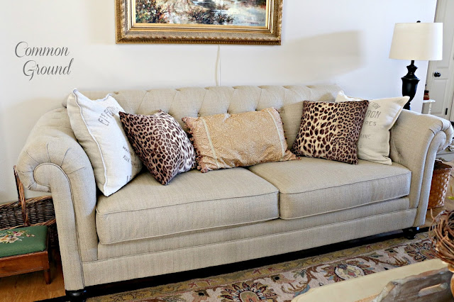 common ground : The Living Room and Leopard Print Pillows
