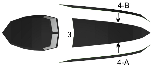 Step 2 in Batmobile paper model build instruction Step 2 in Batmobile paper model build instruction