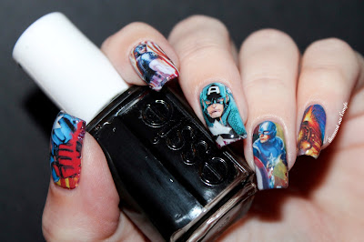 Nail Art : Captain America // Avenger // Marvel