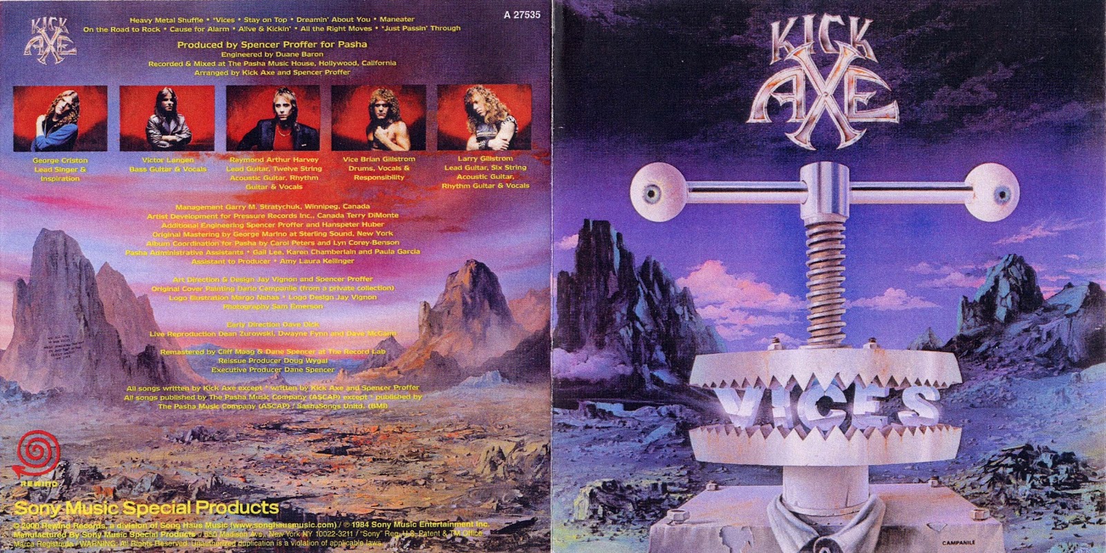 Heavy Metal Realm Kick Axe (Canada) Vices (Full Album)! Powerful