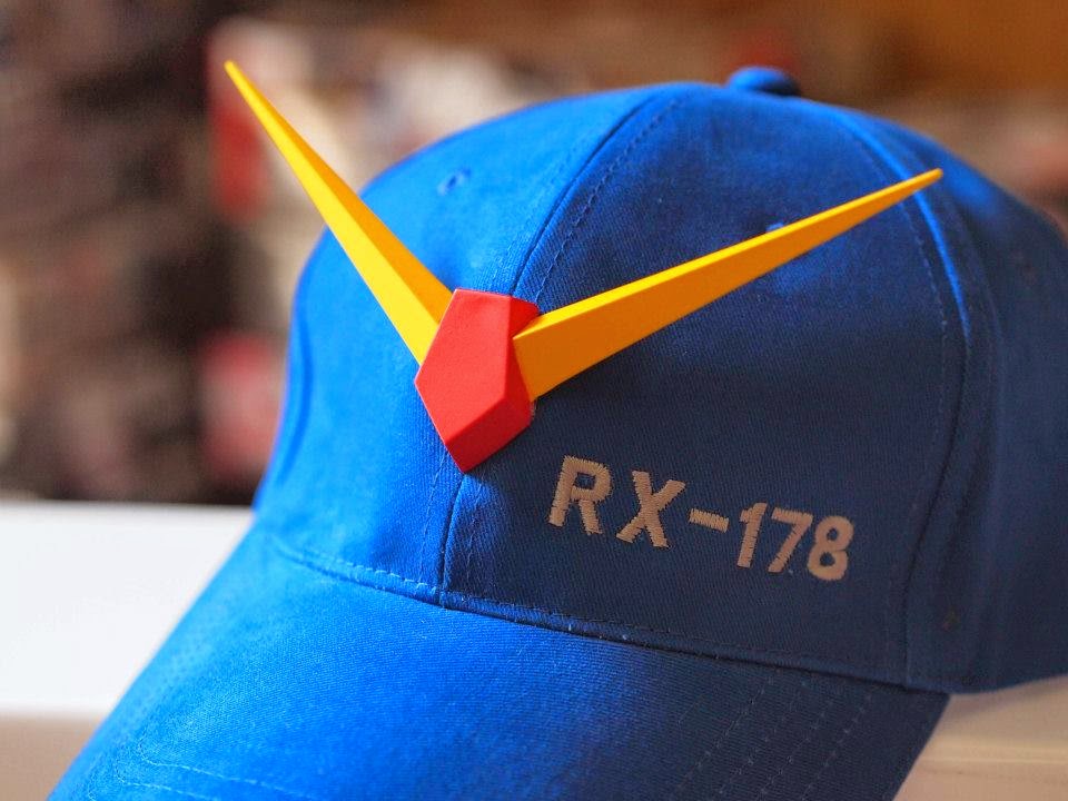 Caps/ Hats with Gundam and Zaku V-fin/ horns Fan Made Merchandise