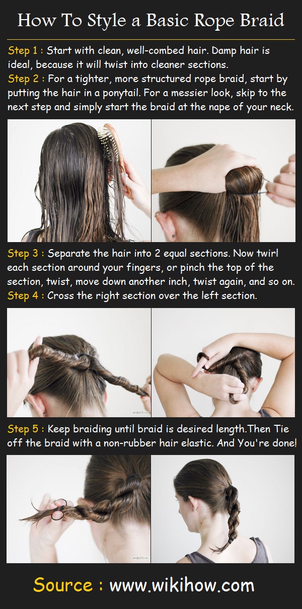 How To Style a Basic Rope Braid Pinterest Tutorials